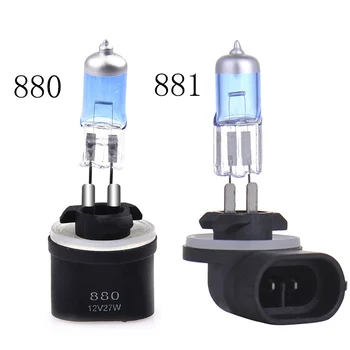 

2 Pcs 880/881 27w 12v Bulb 880 889 H27W 881 894 H27 Car Fog Lights Lamp Light Source Parking 6000K White