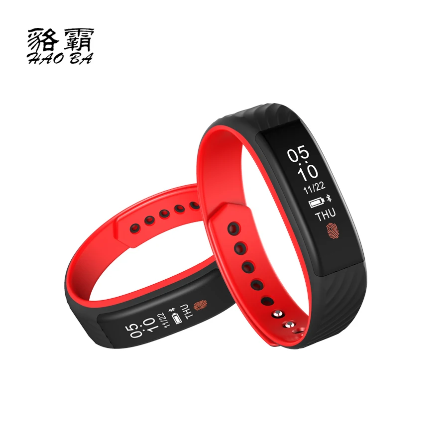 HAOBA Smart Bracelet Heart Rate Pedometer Fitness Tracker IP67 Waterproof Smartband for Android iOS