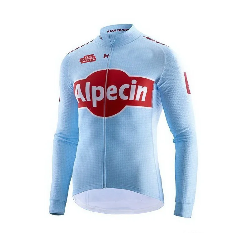 

Winter Thermal Fleece Cycling Jerseys Autumn Winter Warm 2019 KATUSHA ALPECIN Mtb Long Sleeve Men Bike Wear Cycling Clothing