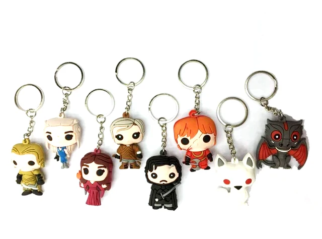 Best Offers Game of thrones Jon Snow Daenerys targaryen keychain 2016 New 3D Game of thrones Ice and Fires Imp pocket Car key chain
