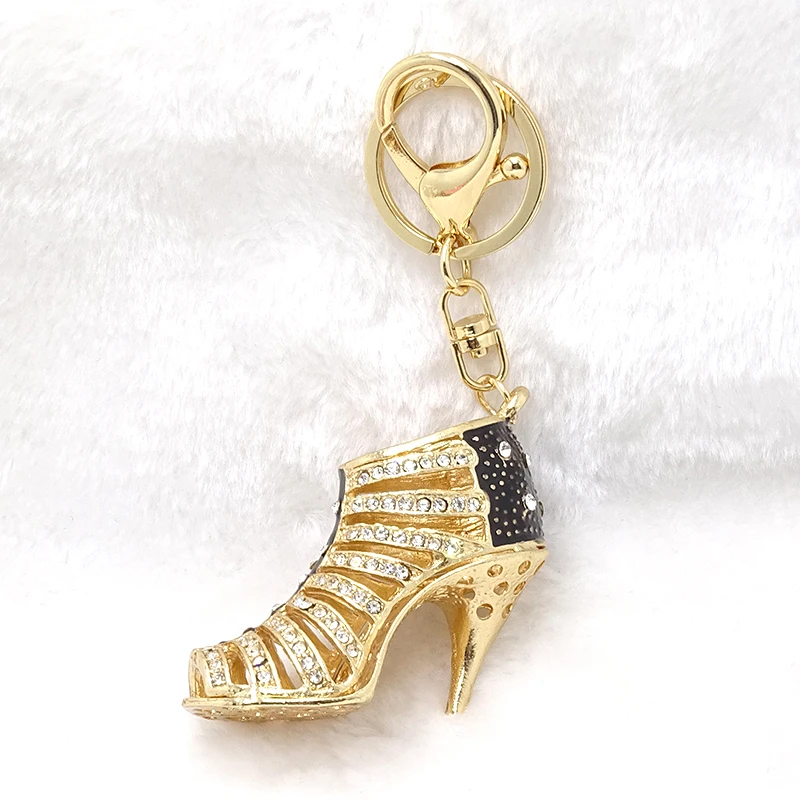 Модный брелок Ms. подвеска сексуальный высокий каблук брелок сплав ажурный стерео стиль окрашенный жемчуг Кристалл Стразы брелок