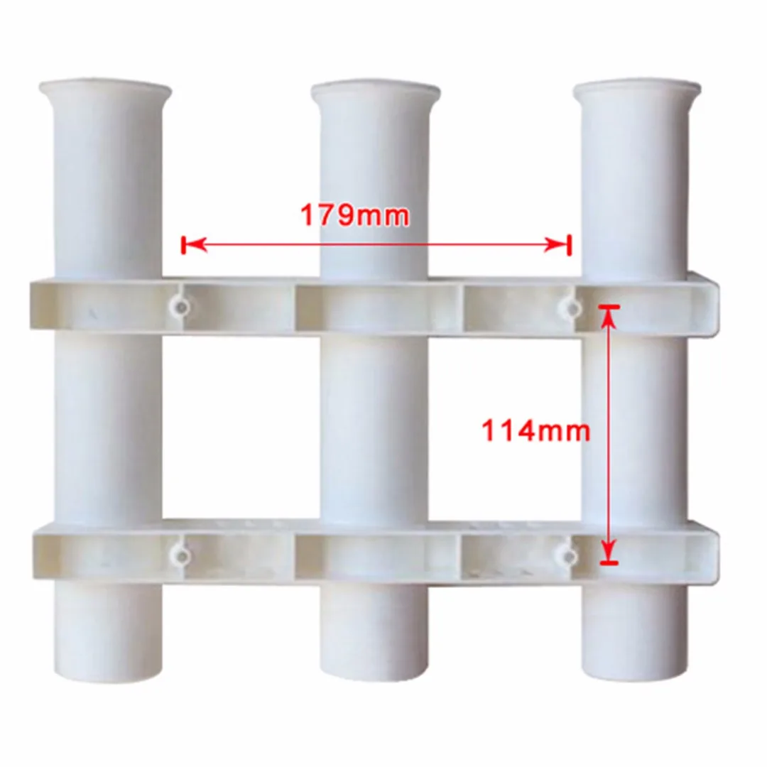 Marine Boat Yacht Kayak Fishing 3 Link Rod Holder Pole Side Mount Rod Holder Fishing Bracket Rack Tool Black/White