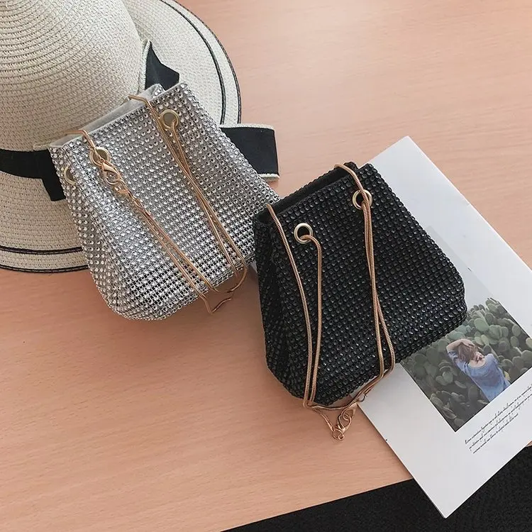 

Large Capacity Chain Bucket Bag Multi-functional Women Small Bag Luxury Women Shoulder Crossbody Bag Fashion Ladies Sequin Bag