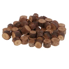 50 шт. деревянный круглый срез бревна для свадебного украшения стола 1-1,5 см