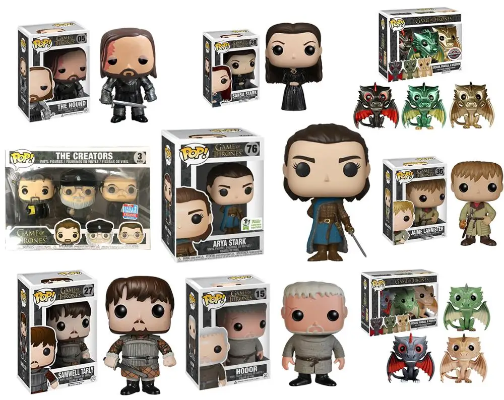 

FUNKO POP NEW Game of Thrones ARYA STARK SAMWELL THE MOUNTAIN THE CREATORS HODOR FigureToys Collection model toy for children