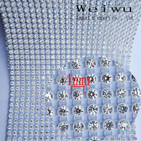 

90cm Clear Crystal Mesh Sewing Accessories Imitation Crystal Rhinestone Mesh Milk White