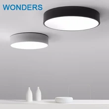 Modern LED ceiling light Black white Round simple decoration fixtures study dining room balcony bedroom living room ceiling lamp