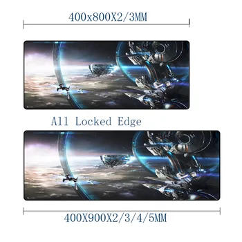 

Mairuige Science Fiction Game Style Spaceship Huge Star Gate Pattern Mousepad Table Mat for Science Fiction Fans Pc Game Mats