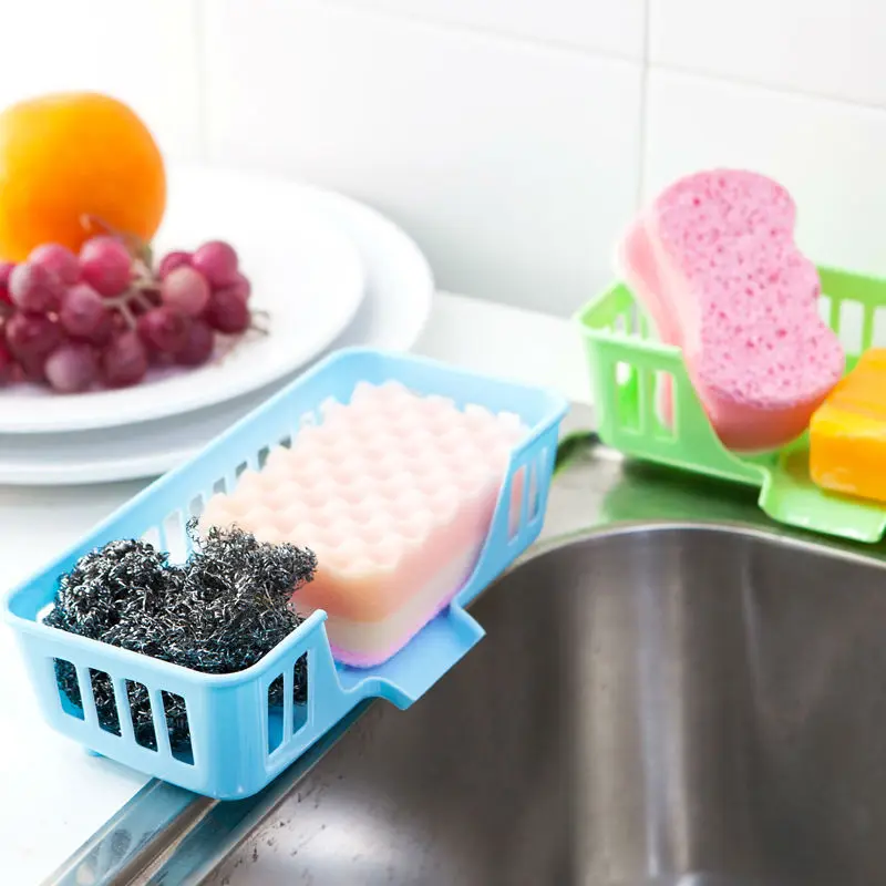 FHEAL Drain Storage Basket Kitchen Sink Sponge Tablewarebath Soap Small Objects Storage Box Drain Shelf Storage Basket (3)