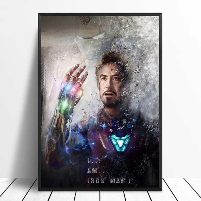 Preise Iron Man Avengers Endgame Thanos Unendlichkeit Gauntlet Film Poster Home Decor Wand Dekor Wand Kunst Cnavas Druck (Keine Rahmen)
