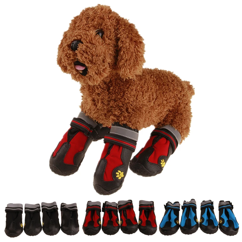 6 Sizes Sport Shoes for Dogs 4Pcs Set Waterproof Large Dog Boots Dog Rain Shoes Anti