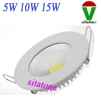 

10pcs AC85-265V COB 5W 10W 15W led downlight,,1*5W 10W 15W led ceiling light 2 year warranty