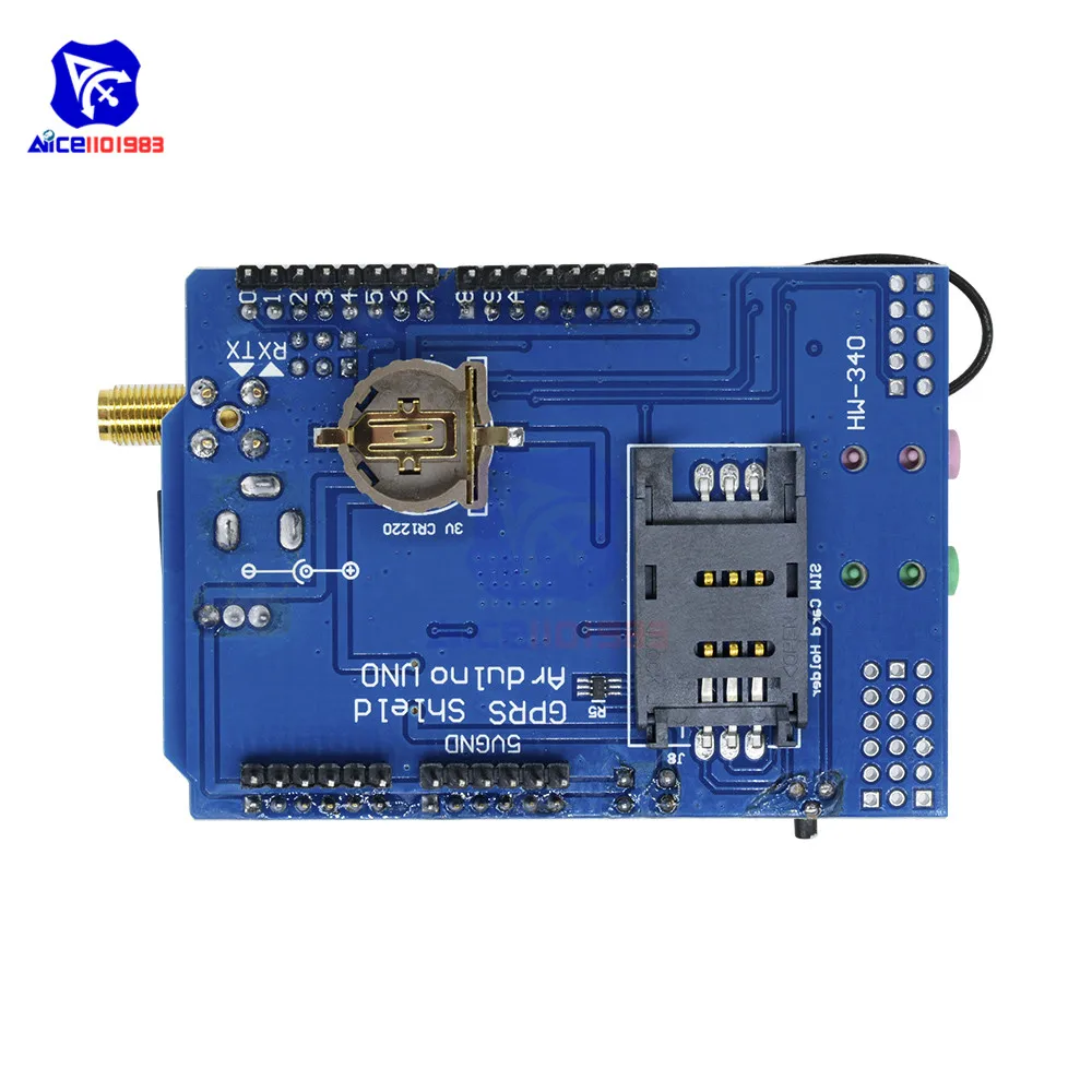 Модуль разработки diymore SIM900 850/900/1800/1900 МГц GPRS GSM плата с IPX интерфейсная антенна для