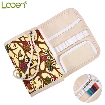 

Looen Owl Style Storage Bag Crochet Hook Pouch Knitting Kit Case Crochet Needles Scissors Ruler Sewing Accessories Organizer