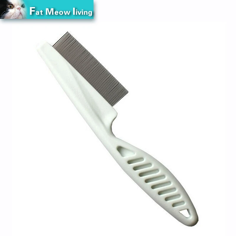 Pet Cat Hair Flea Comb Stainless Pin Dog Cat Grooming Brush Comb Clean