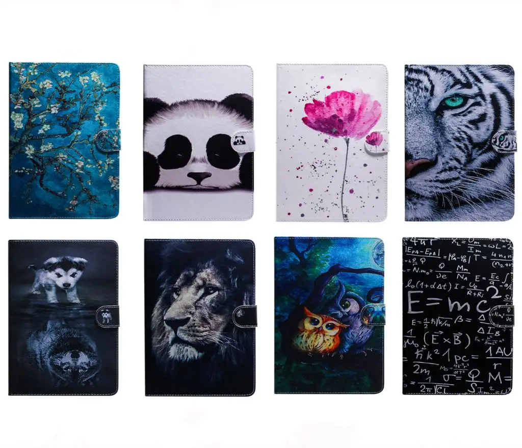 

Tab A 10.1 SM-T510 panda Lion Tiger Stand Shell wallet Case For Samsung Galaxy Tab A 10.1 2019 T510 T515 SM-T515 Tablet Cover