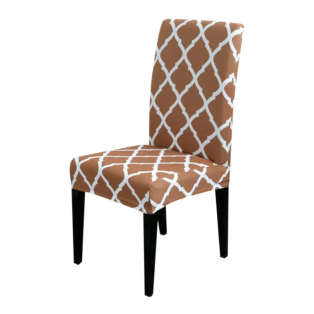 

DIDIHOU 1/2/4PCS Geometric Printed Chair Cover for Dining Room Kitchen Office Printed Chair Covers Spandex Seat Cover Wedding