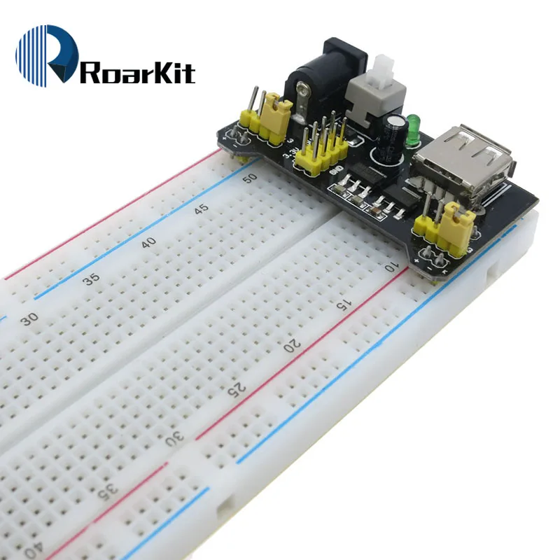 Макетная плата модуль питания 3 В/5 В MB102 + макетная хлебная для arduino Макет 830 точек 65