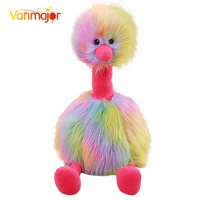 

33/55cm Cute Pompom Colorful Pompoms Ostrich Plush Toys Personality Dolls