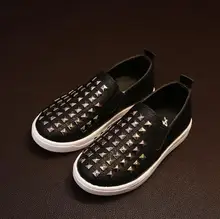 2017 Designer New Pink Gold Silver Eur21 30 High Quality Rivets Kids Sneaker Children Shoes Girls