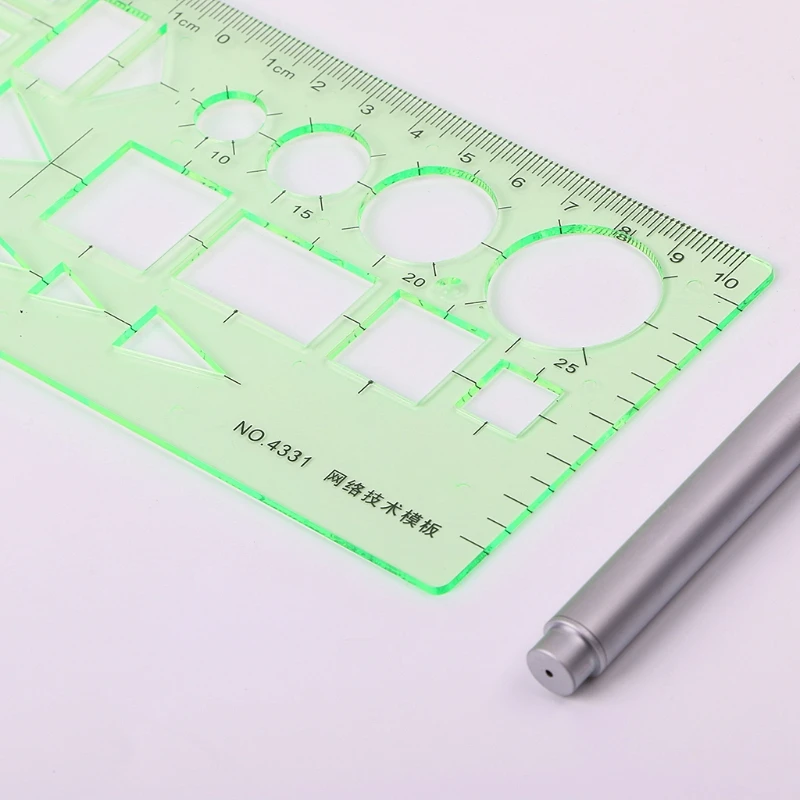 Про пластиковые круги квадратный круглый геометрический Шаблон Линейка трафарет измерительный инструмент-Шаблон Линейка