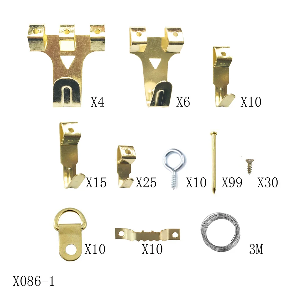 

Metal Hanging Kit Hardware Nails Stable Easy Install Traceless Reusable Support With Wire Removable Sturdy Picture Frame Hooks