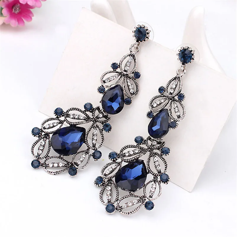 Trendry Earrings for Women Fashion Women Elegant Crystal Rhinestone Ear Stud Dangle Earrings Jewelry for gift Brincos J05#N (4)