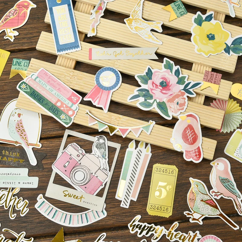 45 шт Think Happy Cardstock высечки для скрапбукинга счастливый планировщик/изготовление карт/Журнал проекта