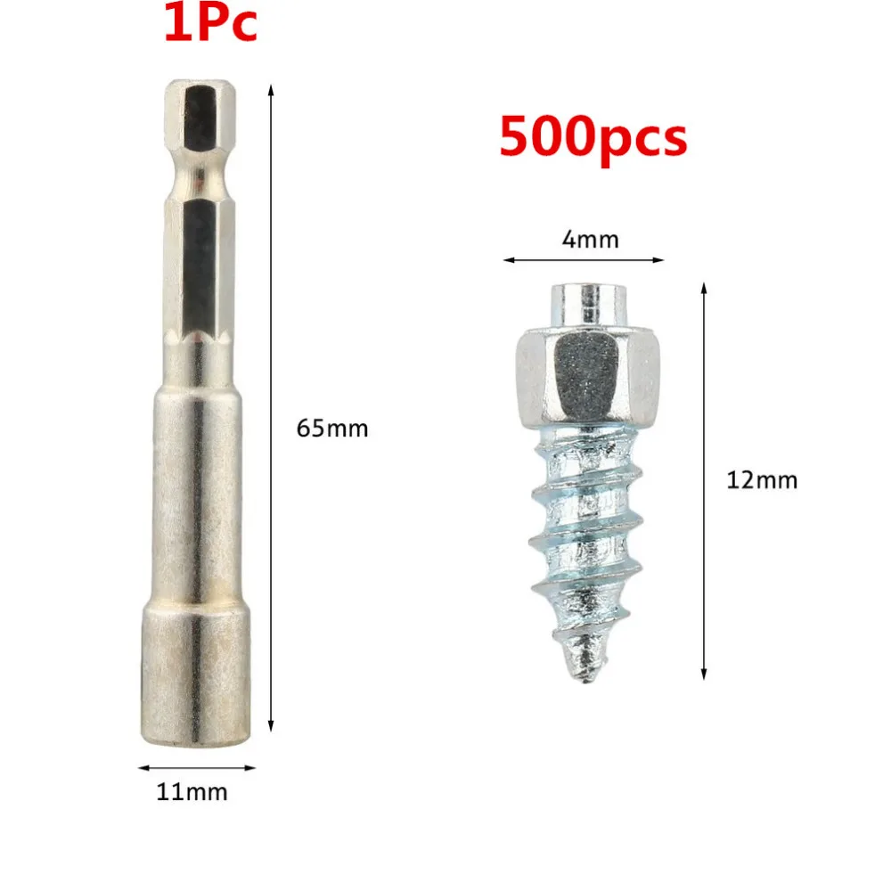 500 шт./компл. 12*4 мм автомобильные шины шпильки винт для снега шины для колес снежные цепи шпильки для передних и задних фонарей для грузовиков шины для мотоциклов зимняя