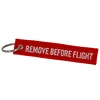 5PCS Remove Before Flight Car Key Chain Red Embroidery Aviation Gifts Keyring Key Tag Holder for Motorcycles Keychain chaveiro ► Photo 3/6