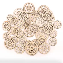 Деревянные изделия ручной работы аксессуары украшения дома скрапбукинги Детские Картины DIY микс колеса шестерни украшения 25-50 мм 20 шт MZ284