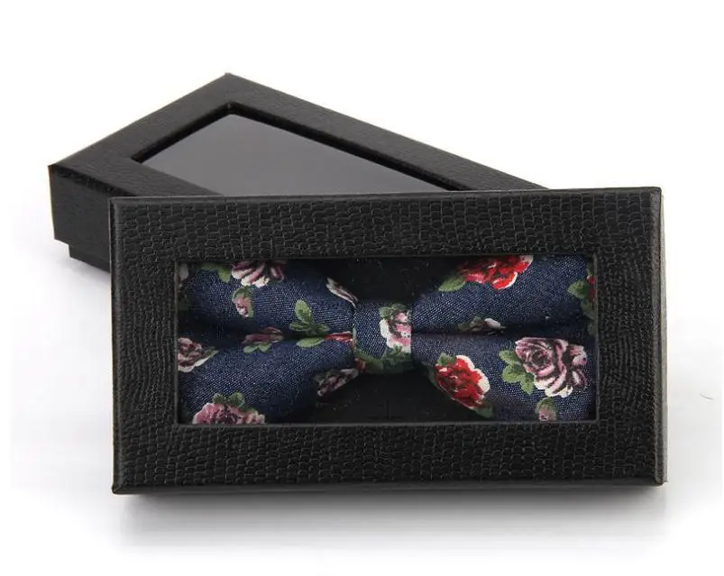 

200pcs Classic Black Crocodile Design Tie Box Bow Tie Necktie Tie Gift Boxes Men's Tie Packaging Dispaly Storage Cases SN416