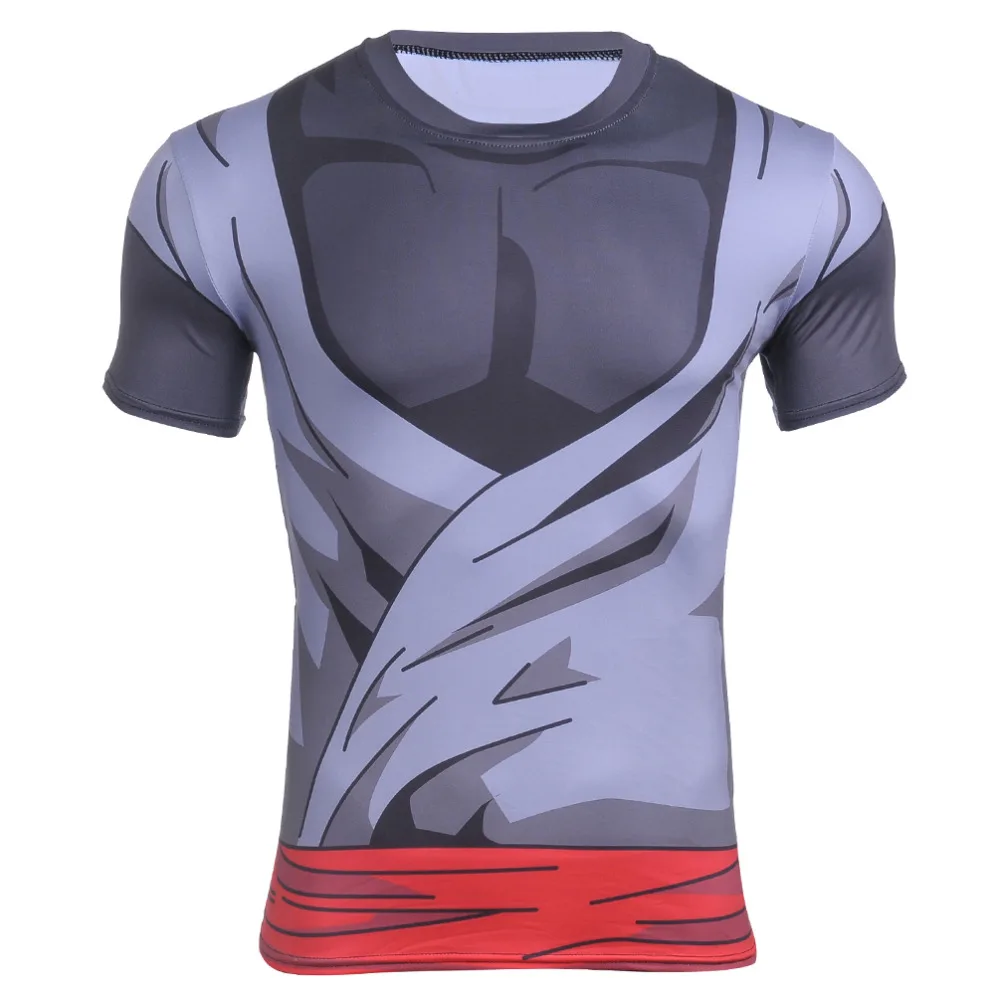 

Anime Dragon Ball Z Super Saiyan Vegeta Goku T-shirt Mannen Dragon ball Kostuum Cosplay Armour Hot Fitness onder Tee T-Shirts