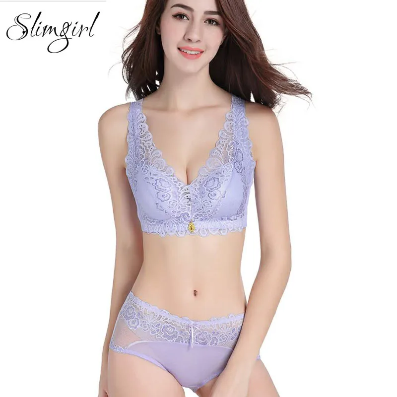 Женский комплект нижнего белья Slimgirl новый кружевной бюстгальтер без косточек с