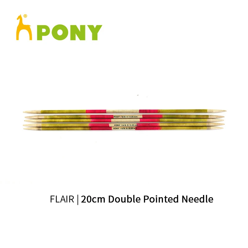 

1 set Pony Flair 20 cm Double Pointed Knitting Needle