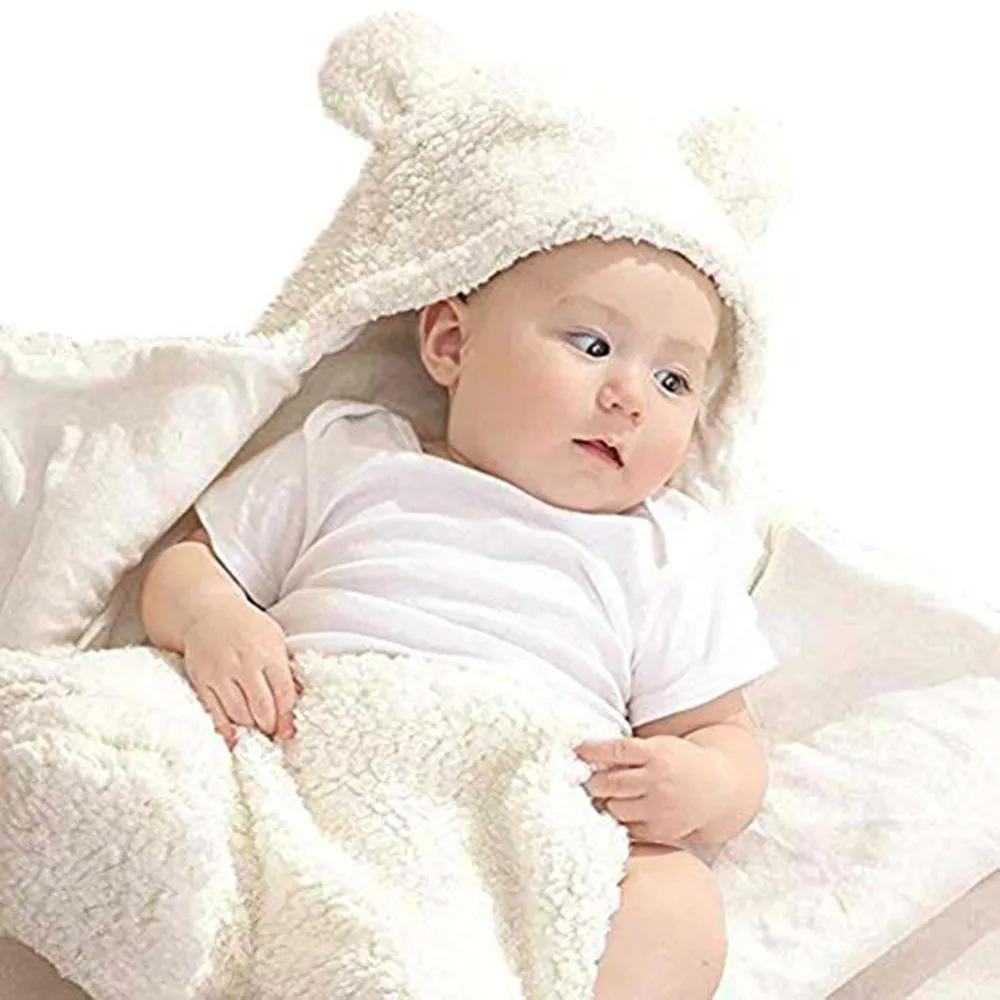 Красивая пеленка для новорожденных; хлопковое белое одеяло для сна; пеленка для мальчиков и девочек; мягкая плюшевая пеленка для младенцев; 3 цвета