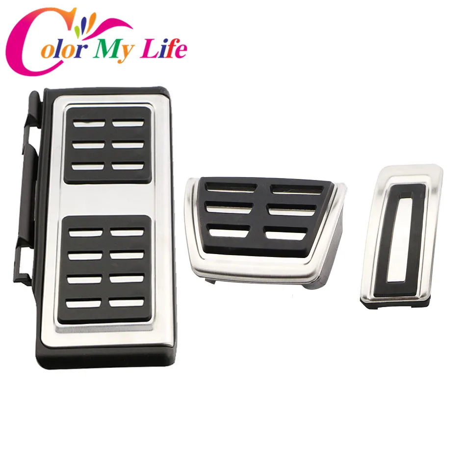 Color My Life Car Styling Foot Fuel Brake Pedal Clutch Pedals Cover For