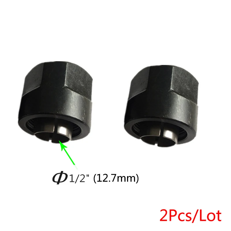 collet chuck 1 2 inch 12 7mm 763602 0 replace for makita 3601b collet chuck 763623 2 collet cone 1 2 skil hitachi m12 router Router Collet Cone Nut Replacement for MAKITA 3612 3612Y  3612T 3612CY 3612C 3612BR 3612CT 3600H,2PCS/LOT