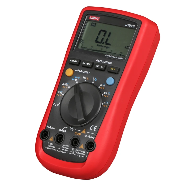 UNI T UT61B Современные Цифровые мультиметры AC/DC ток напряжения C/F тестер температуры