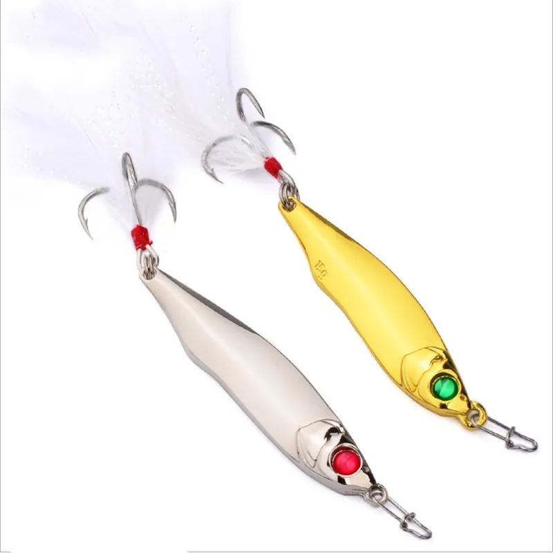Buy 1PC Metal Gold Sliver Spoon Lure 10G/15G/20G/28G