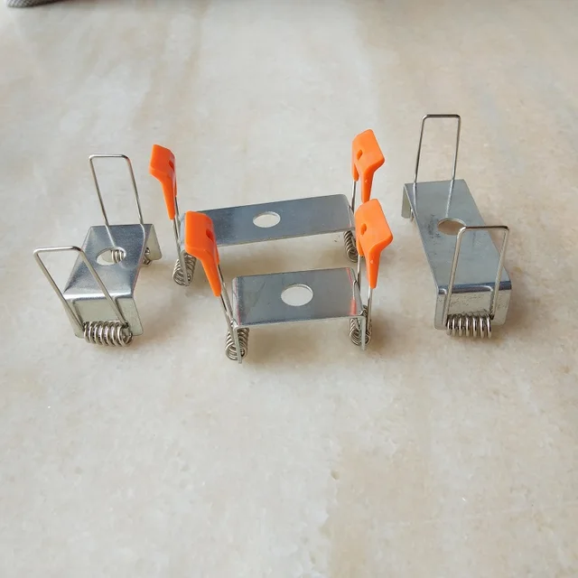 Lot De 14 Pinces à Ressort D'éclairage Encastrées En Métal, Ressorts De Torsion De 20,1 Cm Pour Accessoires D'éclairage