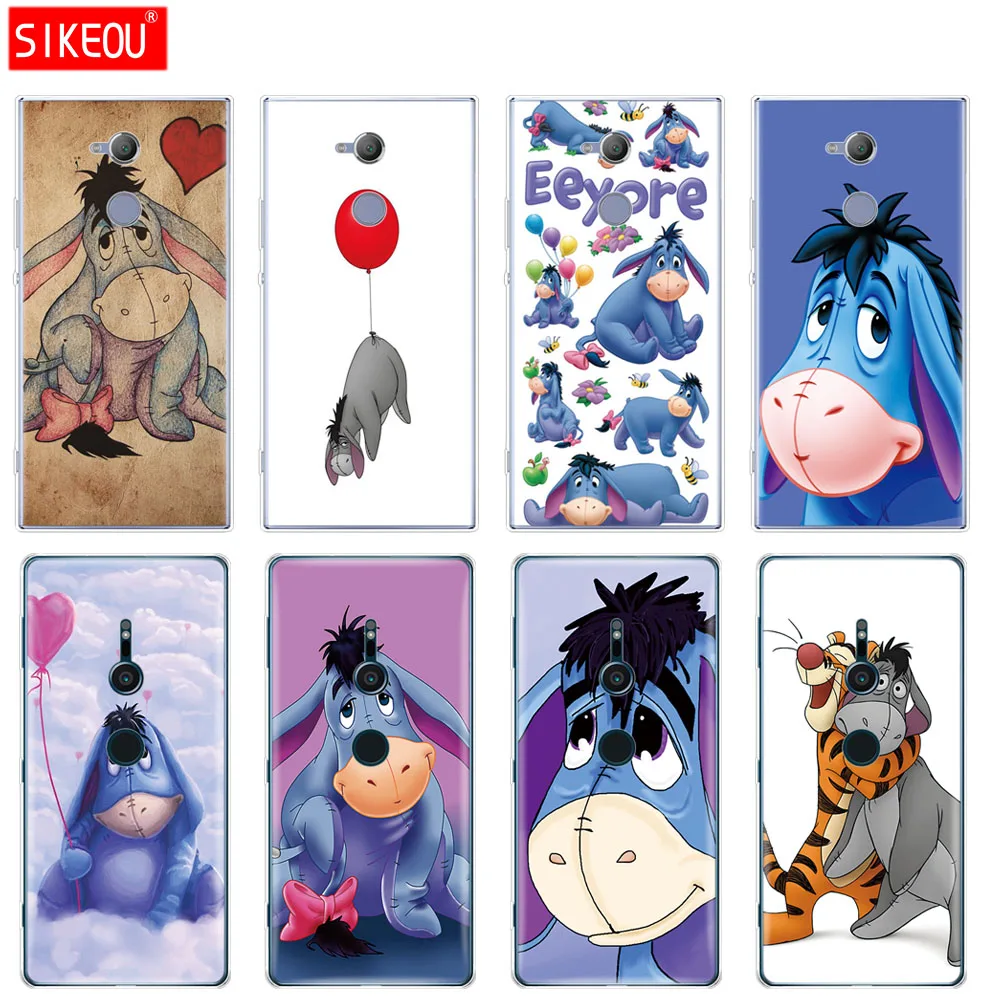 

silicone Cover phone Case for sony xperia XA1 XA2 ULTRA PLUS L1 L2 XZ1 XZ2 compact XZ PREMIUM Baby Eeyore Eeyore Donkey