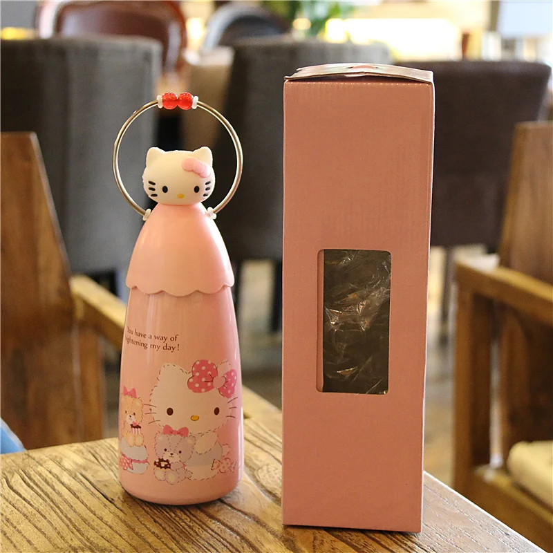 Kawaii мультяшная бутылка для воды термос из нержавеющей стали Термос Термокружка