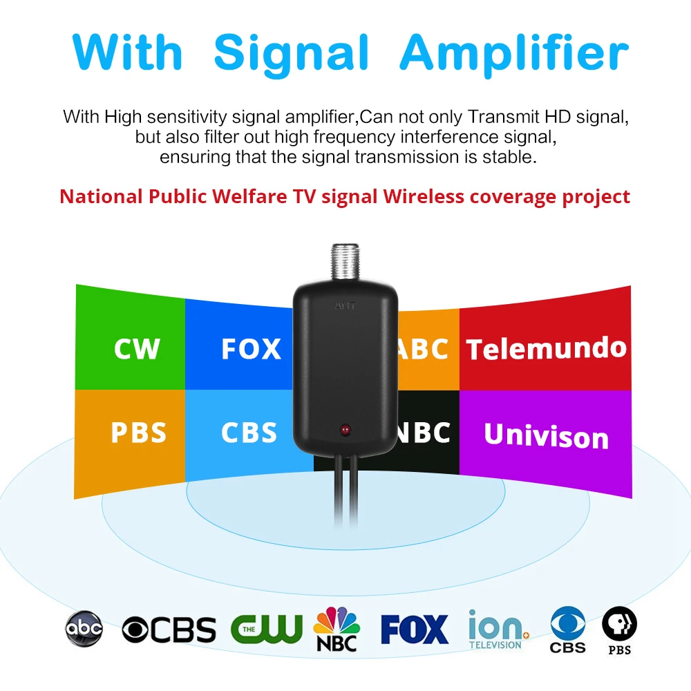 Комнатная антенна ТВ цифровая HD ТВ Антенна 150 км 4K HD ТВ антенны TDT VHF/UHF DVB-T/T2 ATSC ISDB ТВ радиус Fox телевизионная антенна