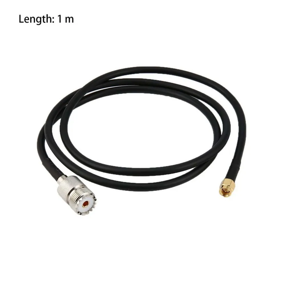 

Sma Male Pl259 To Uhf Female SO239 Extension Cable Connectors 1 Meter Black For Yaesu Icon Kenwood Radios