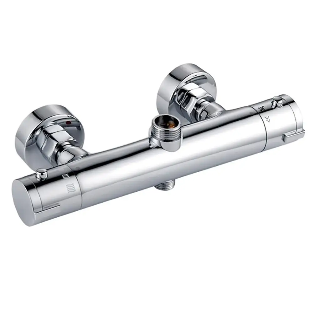 

Intelligent Thermostatic Double Outlet Shower Faucets Bathroom Angle Valves Home Storage