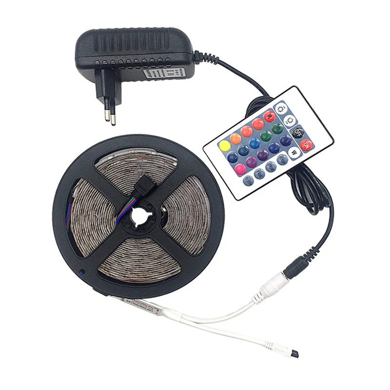 buy 5 meter 300Leds Non waterproof RGB Led Strip Light 2835 DC12V 60Leds M Flexible Lighting Ribbon Tape White Warm White Blue Strip