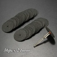 36pcs/set Universal 24mm Mini Diamond Cutting Discs Wheel Drill Bit For Rotary Jewellery Tool Kit Cut Off Wheel Random Color