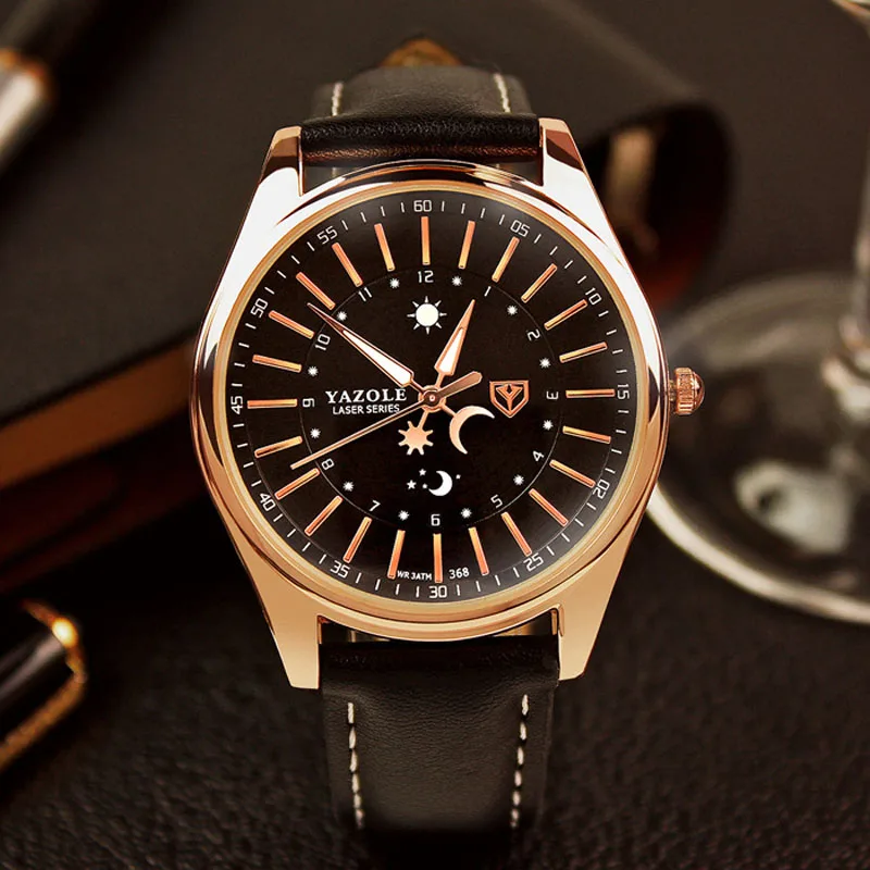 

Men's watch Belt noctilucent PU waterproof business watch wholesale manufacturers Men's watch watch YD368