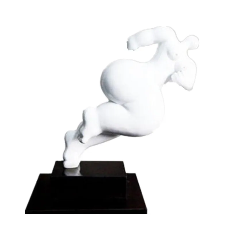 

Creative Cute Fat Lady Figure Statue Dancing Woman Figure Figurine Resin Art&Craft Art Sculpture Home Decoration R1420